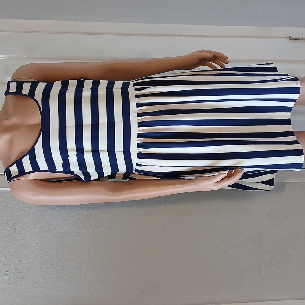 Forever 21 Navy and White Striped Dress